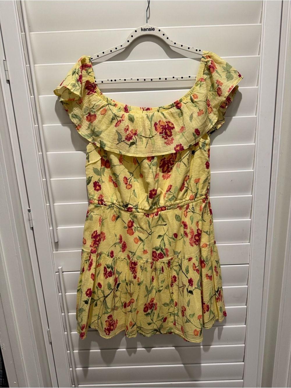 Ralph Lauren Yellow Floral Off-Shoulder Dress